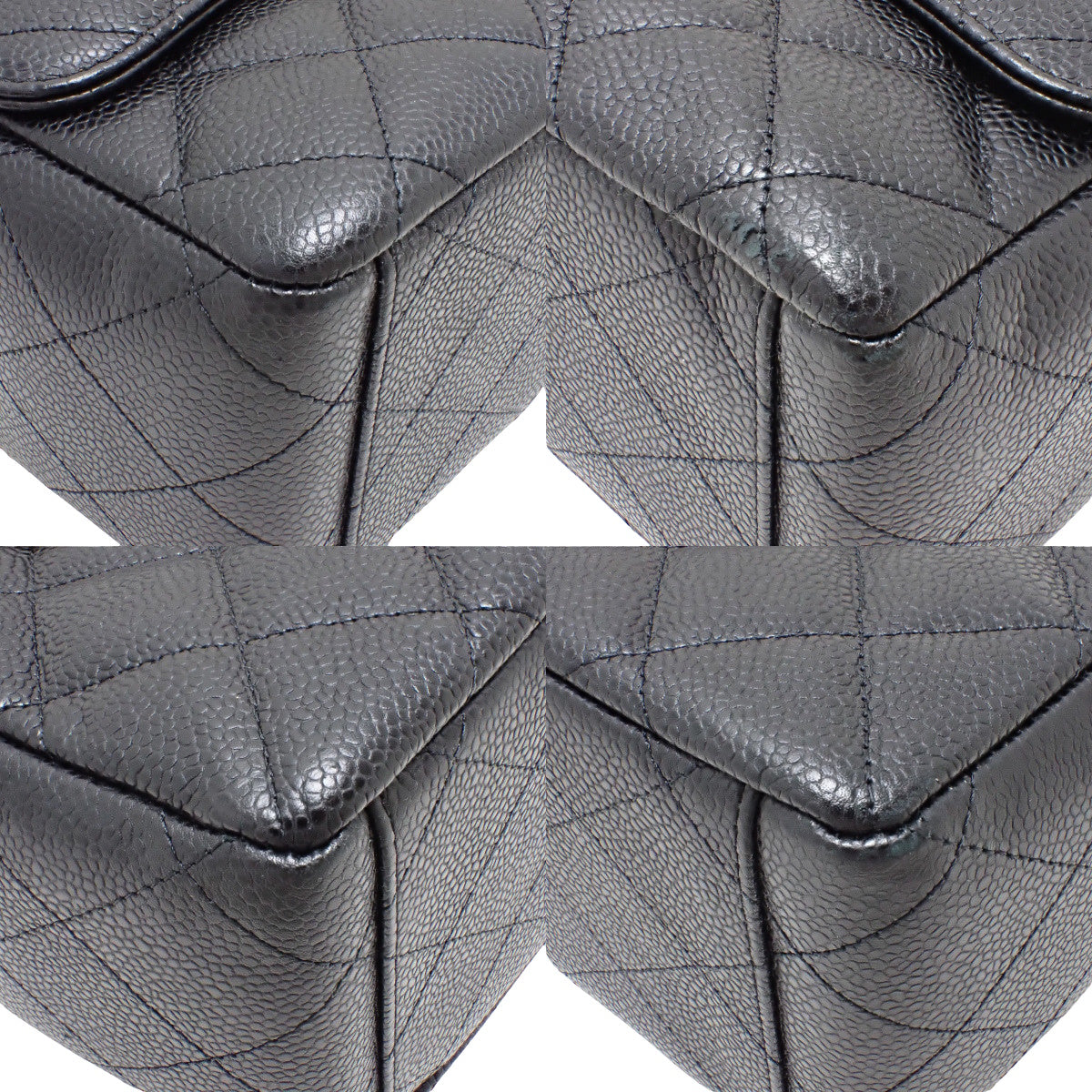 Matelasse, Coco Mark, Chain Shoulder, Caviar Skin, Black