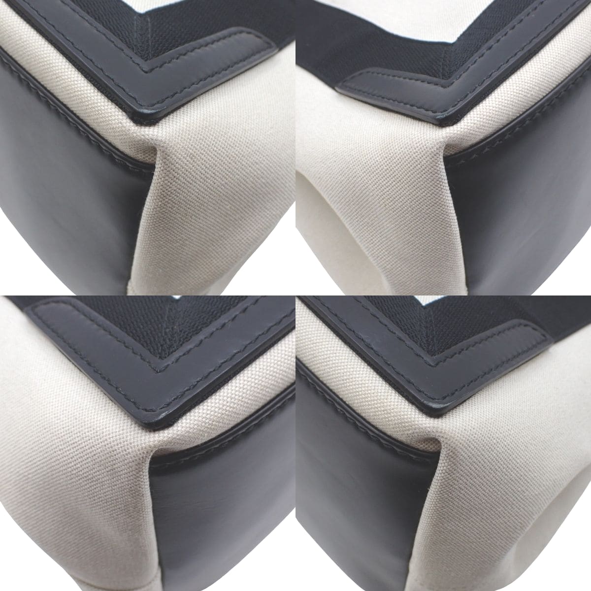 NAVY CABAS S Navy Cabas Cotton Canvas Calfskin Natural/Black 339933