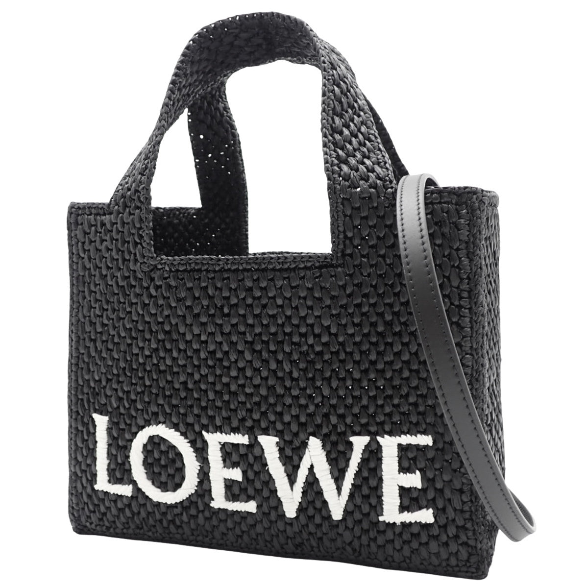 Loewe Font 小号拉菲草手提包 A685B59X01