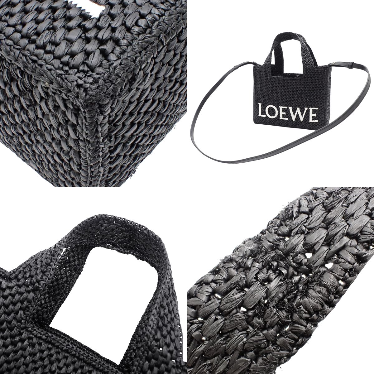 Loewe Font 小号拉菲草手提包 A685B59X01