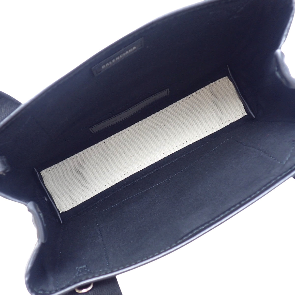Navy Cabas XS Canvas Calfskin 390346