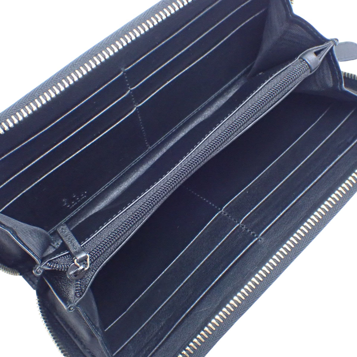 Gucci Microguccissima拉链长款钱包,Gucci Sima皮革,黑色,449391