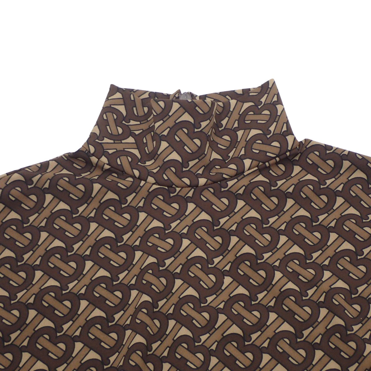 TB logo long sleeve top, size M, cut and sewn, high neck, monogram