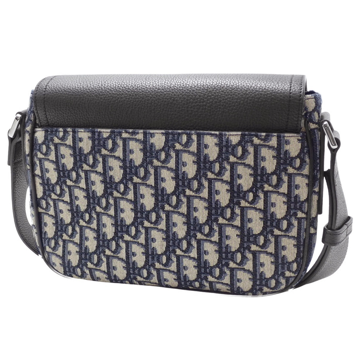 Trotter Oblique Saddle Bag in Canvas and Leather