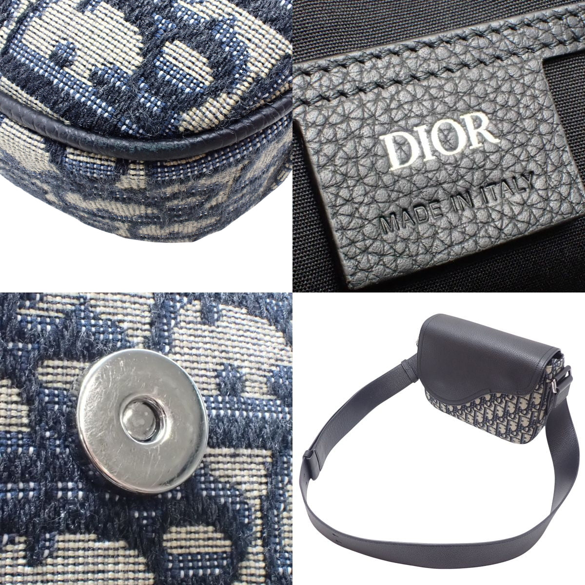 Trotter Oblique Saddle Bag in Canvas and Leather