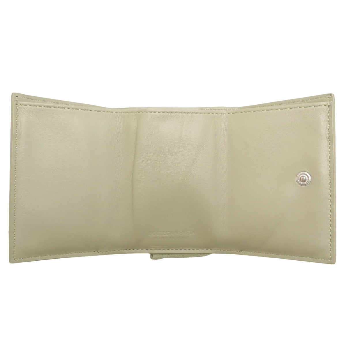 Small Intrecciato Tri-fold Zip Wallet in Leather