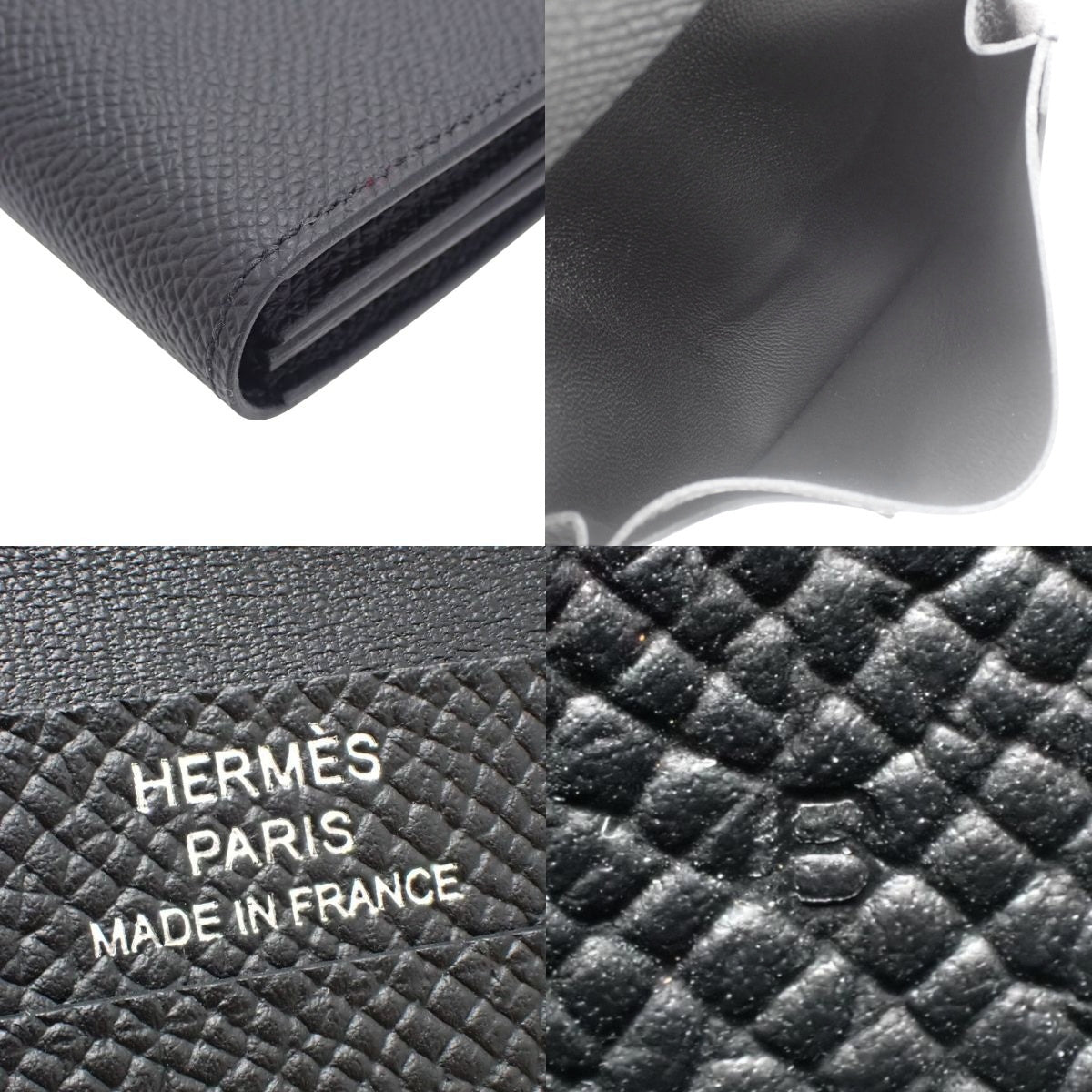Bearn Mini Card Case, Epsom Leather, Palladium Hardware, B Stamp