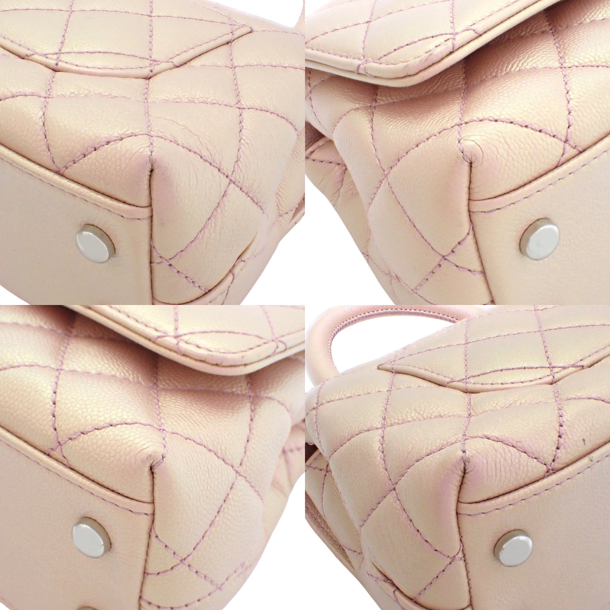 香奈儿(Chanel)Matelasse Coco Handle 19 XXS 鱼子酱皮粉色单肩包 AS2215