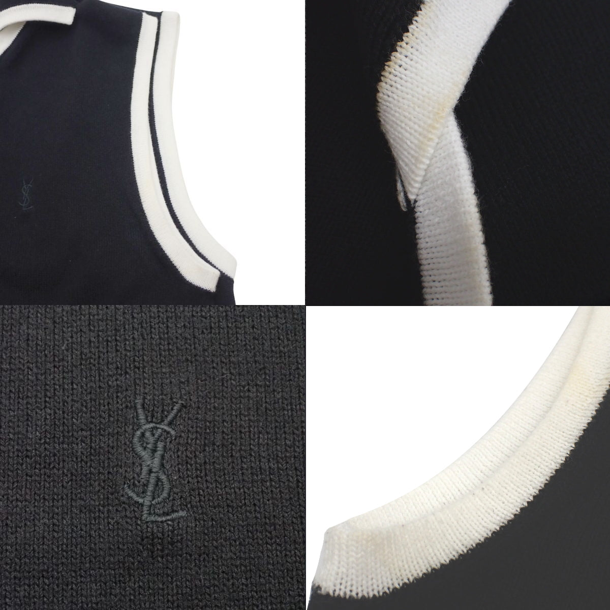 Sleeveless Knit 2021 XS Black White