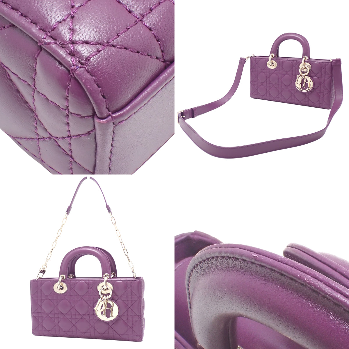 Cannage Lady D-Joy Medium Bag in Lambskin