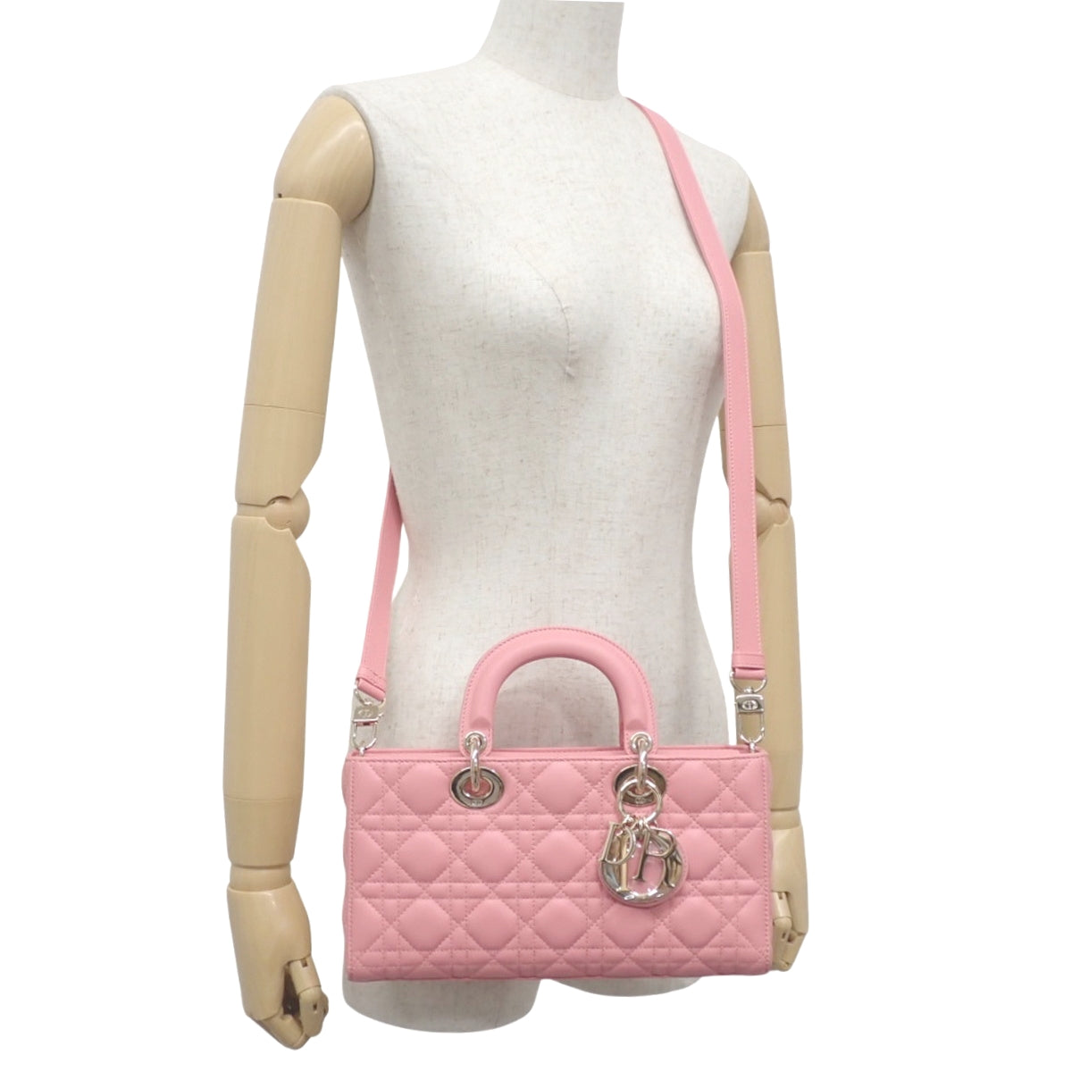 Cannage Lady D-Joy Medium Bag in Lambskin