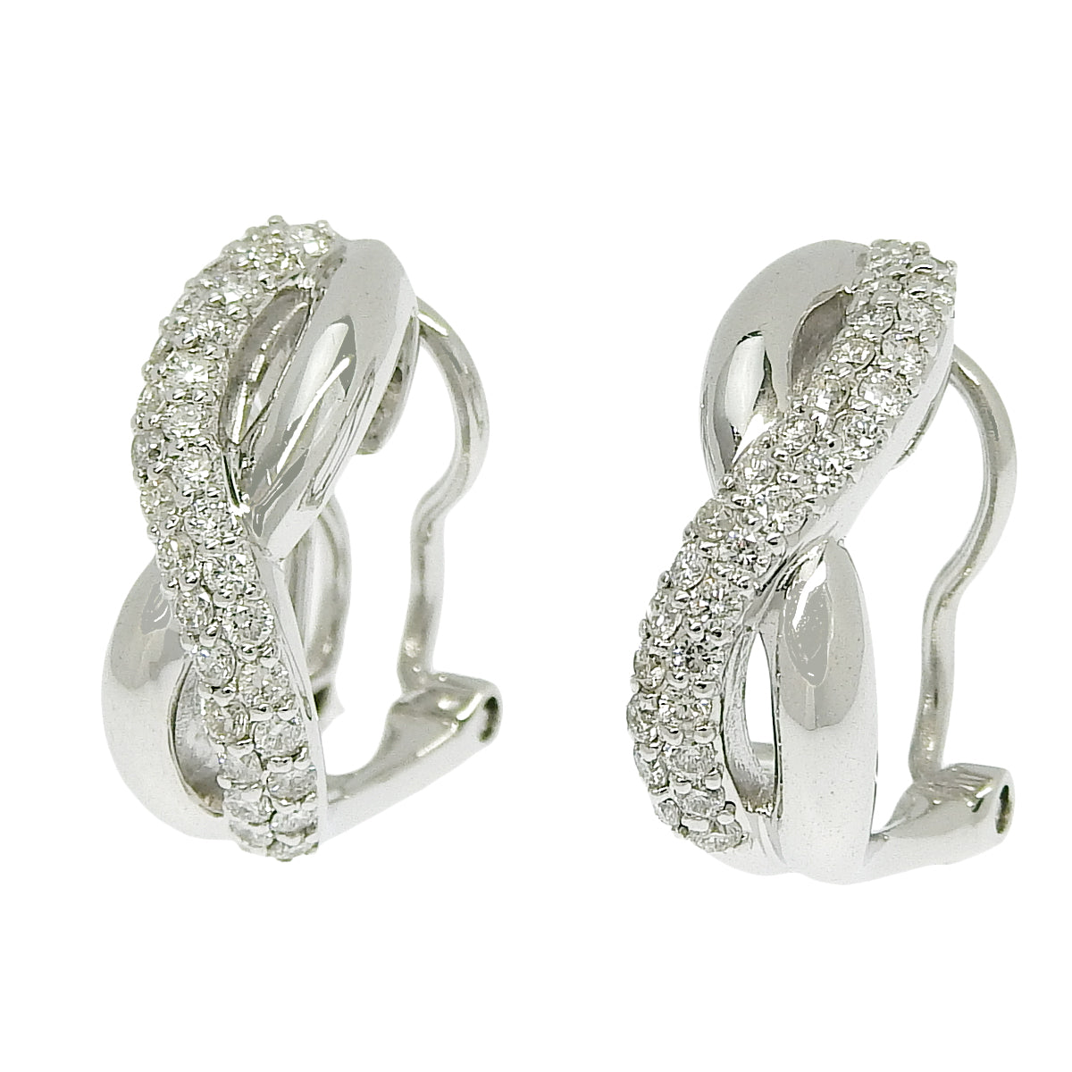 Infinity Diamond Earrings D0.25, 0.25 White Gold K18WG