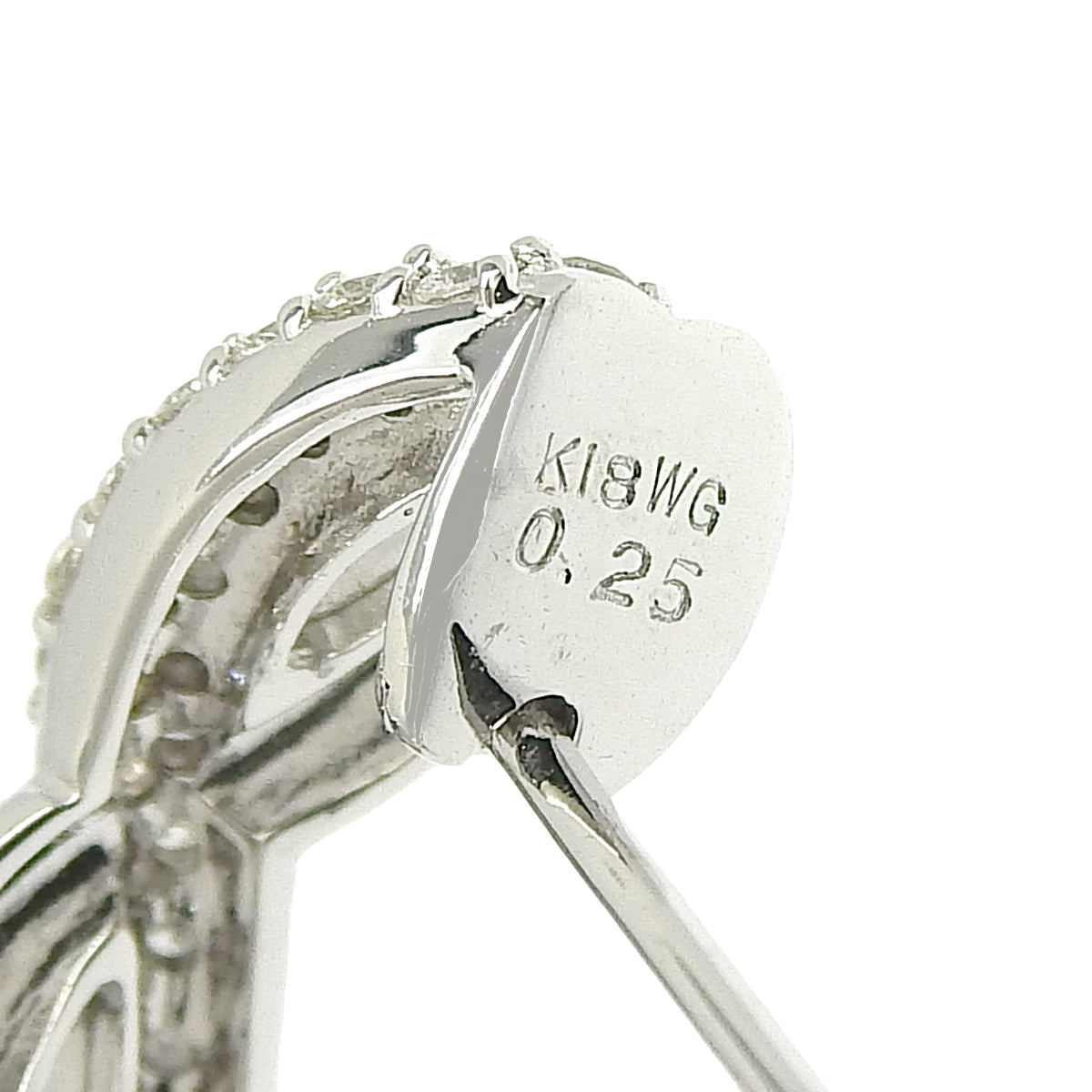 Infinity Diamond Earrings D0.25, 0.25 White Gold K18WG