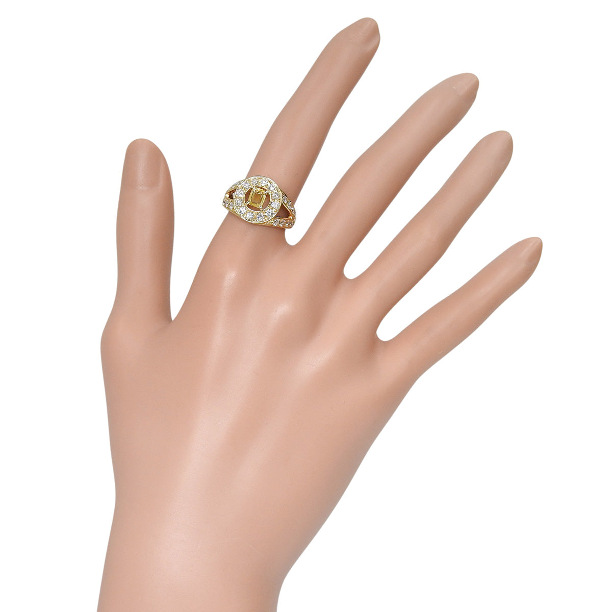 Yellow Sapphire and Diamond Ring, YS 0.55ct / D 0.87ct, 18K Yellow Gold (YG)