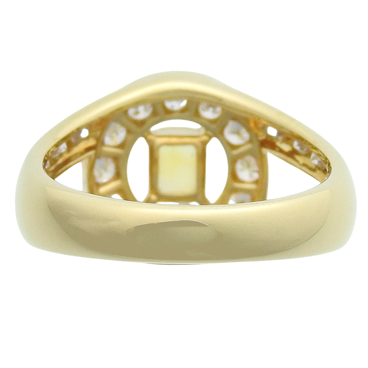 黄蓝宝石钻石戒指 YS0.55/D0.87 K18 黄金 YG