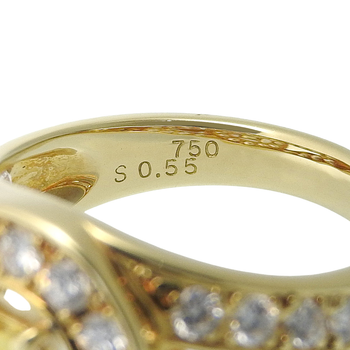 イエローサファイア ダイヤモンド リング YS0.55/D0.87 K18 イエローゴールド YG