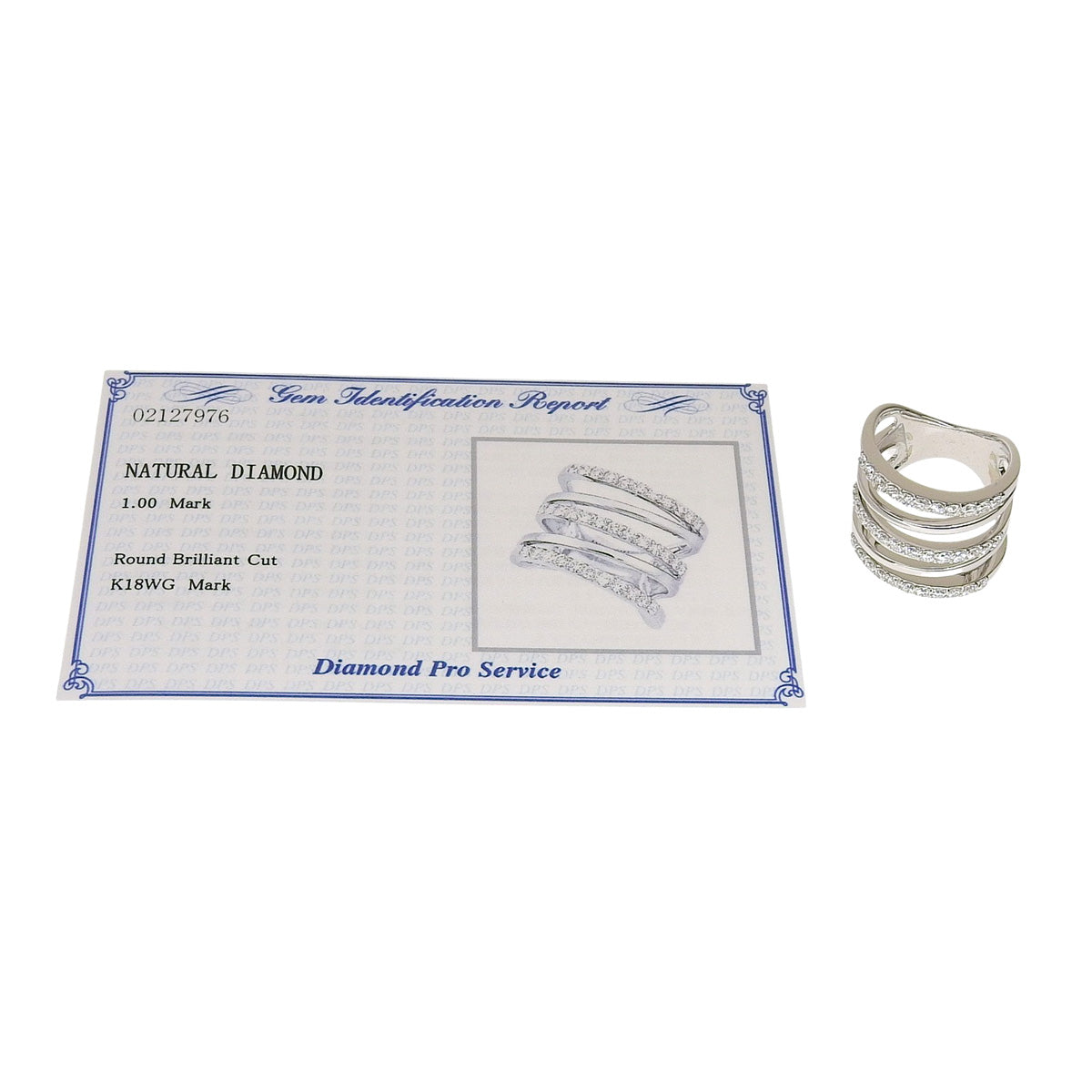 钻石戒指 D1.00 K18 白金 WG