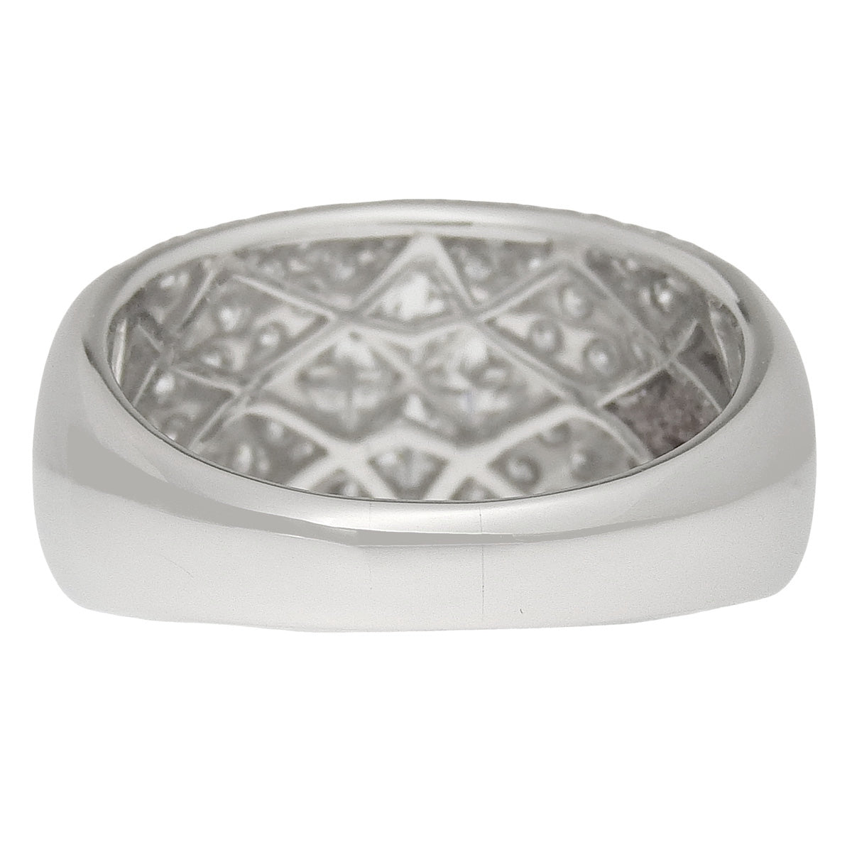 Diamond ring, 2.09 carats, pave-set, platinum (Pt900).