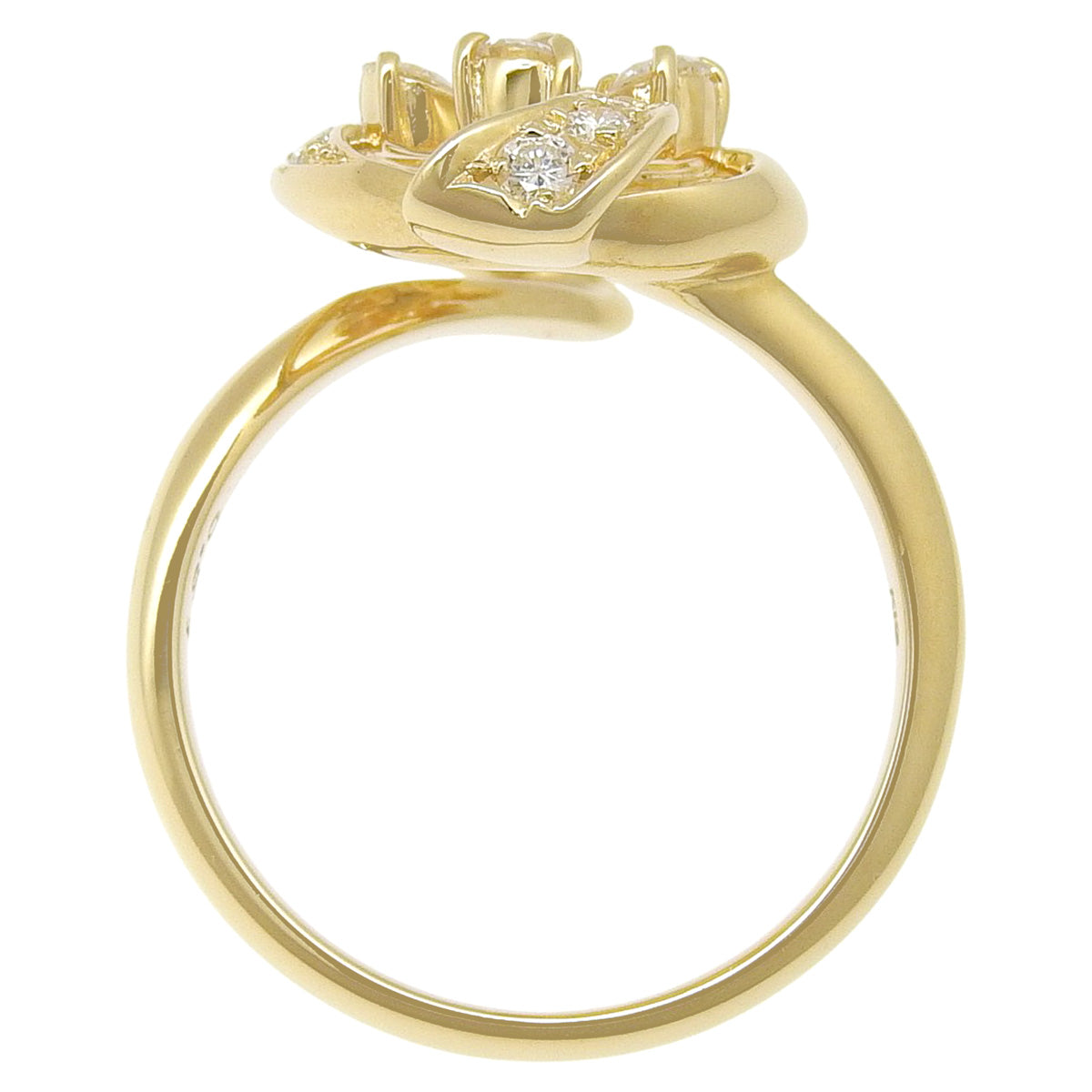 Diamond Flower Ring, 0.51 carats, 18K Yellow Gold (YG)