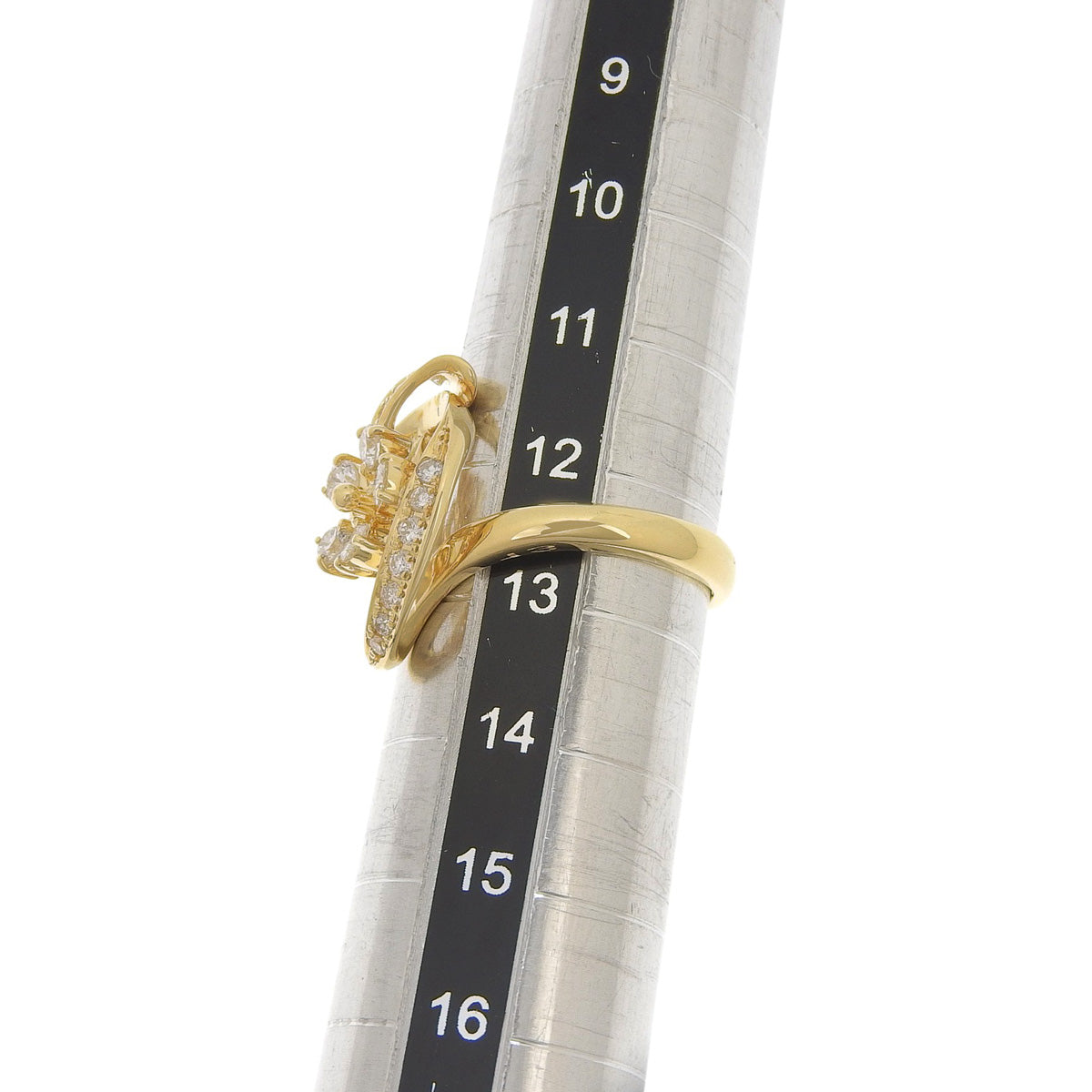 Diamond Flower Ring, 0.51 carats, 18K Yellow Gold (YG)