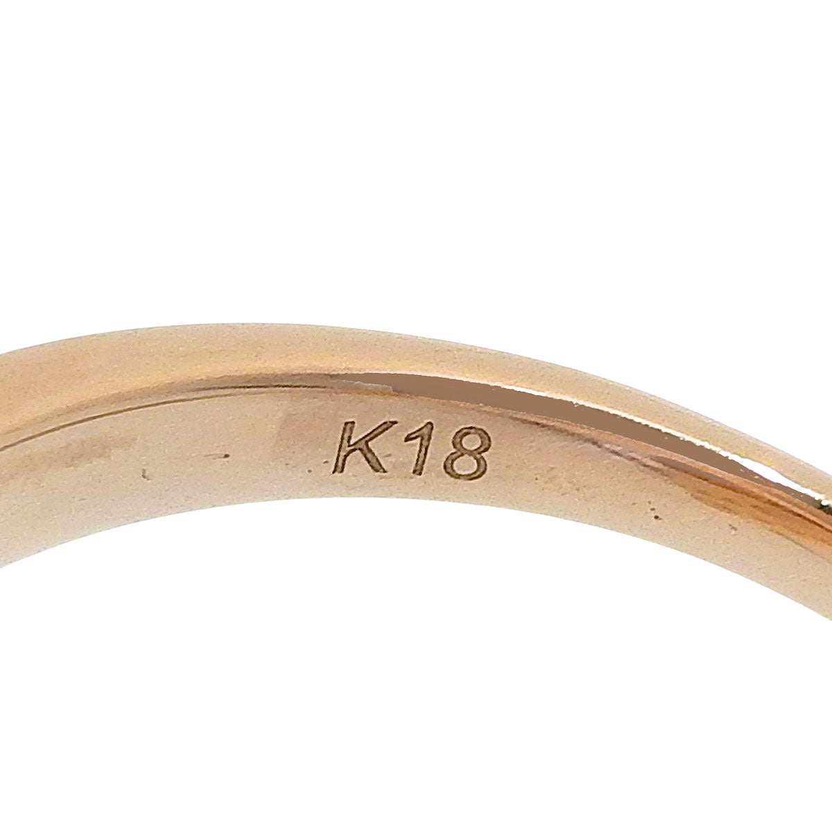 パヴェダイヤ リボン リング D2.00 K18 ピンクゴールド PG