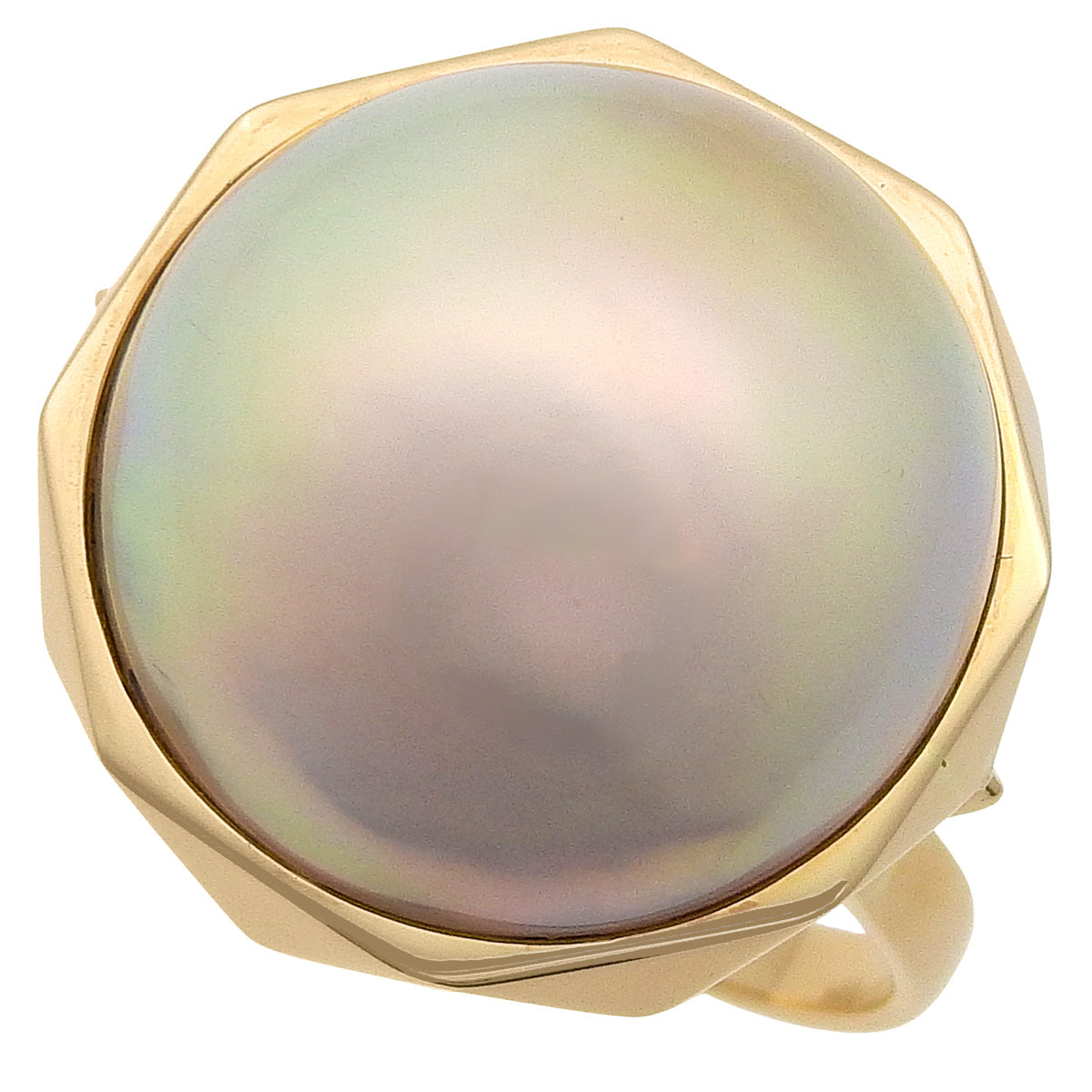 Mabe Pearl Ring, Mabe Pearl, 18K Yellow Gold, YG, Accessory, Jewelry