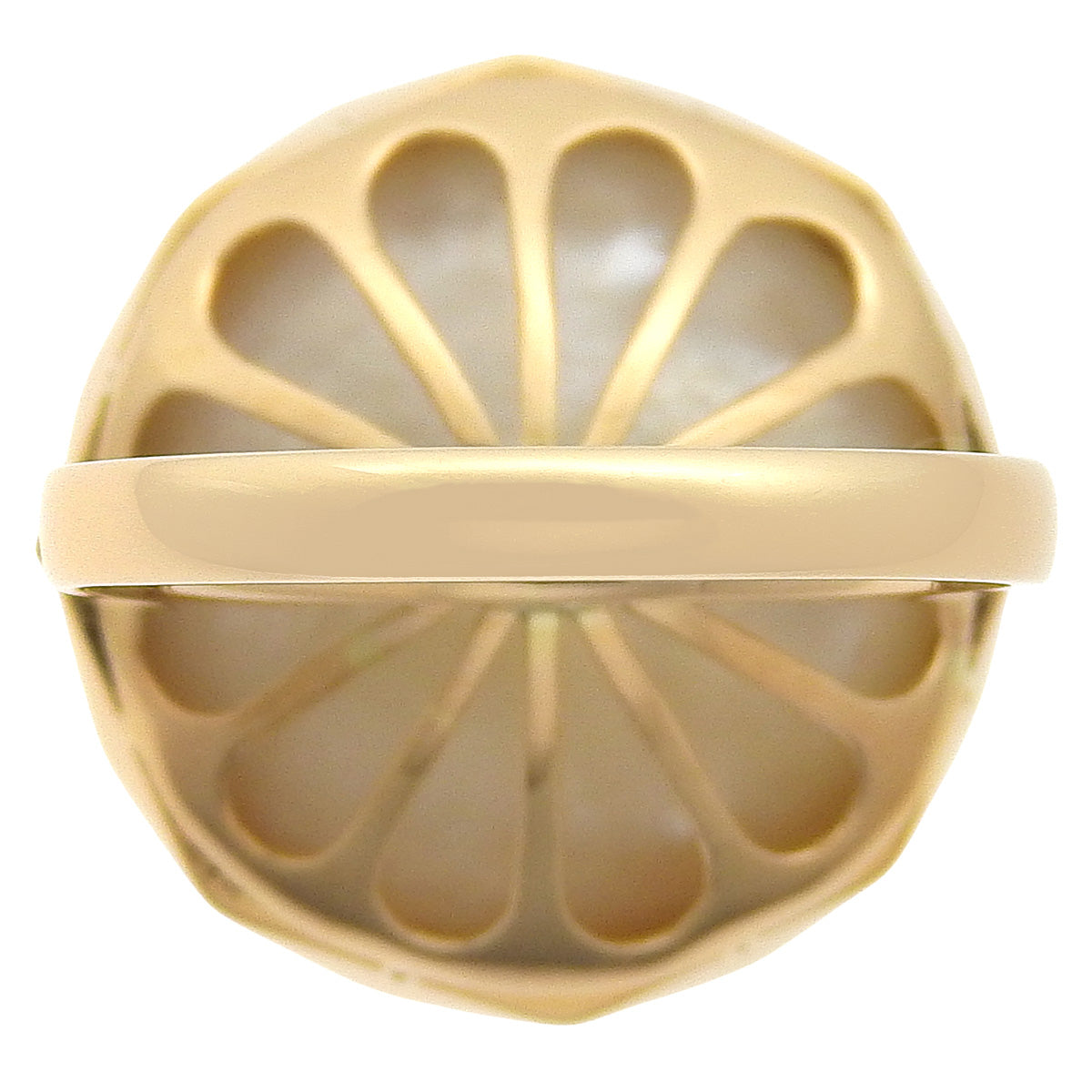 马贝珍珠戒指 马贝珍珠 18K黄金 YG 配饰 珠宝