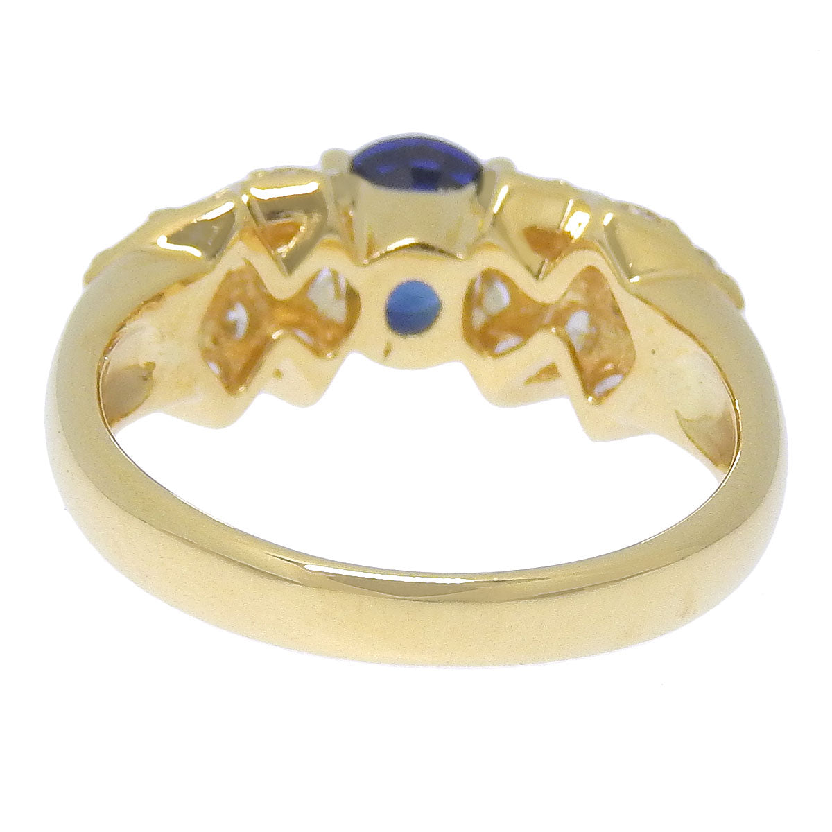 Sapphire and Diamond Ring, Sapphire 1.00ct, Diamond 0.60ct, 18K Yellow Gold