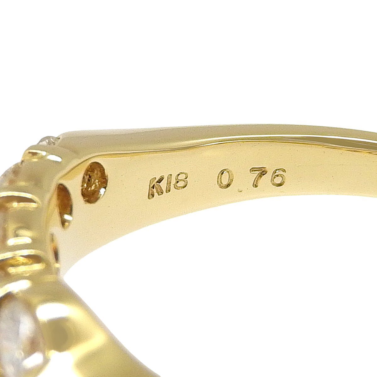 钻石戒指 D0.76 K18 黄金 YG 10PD