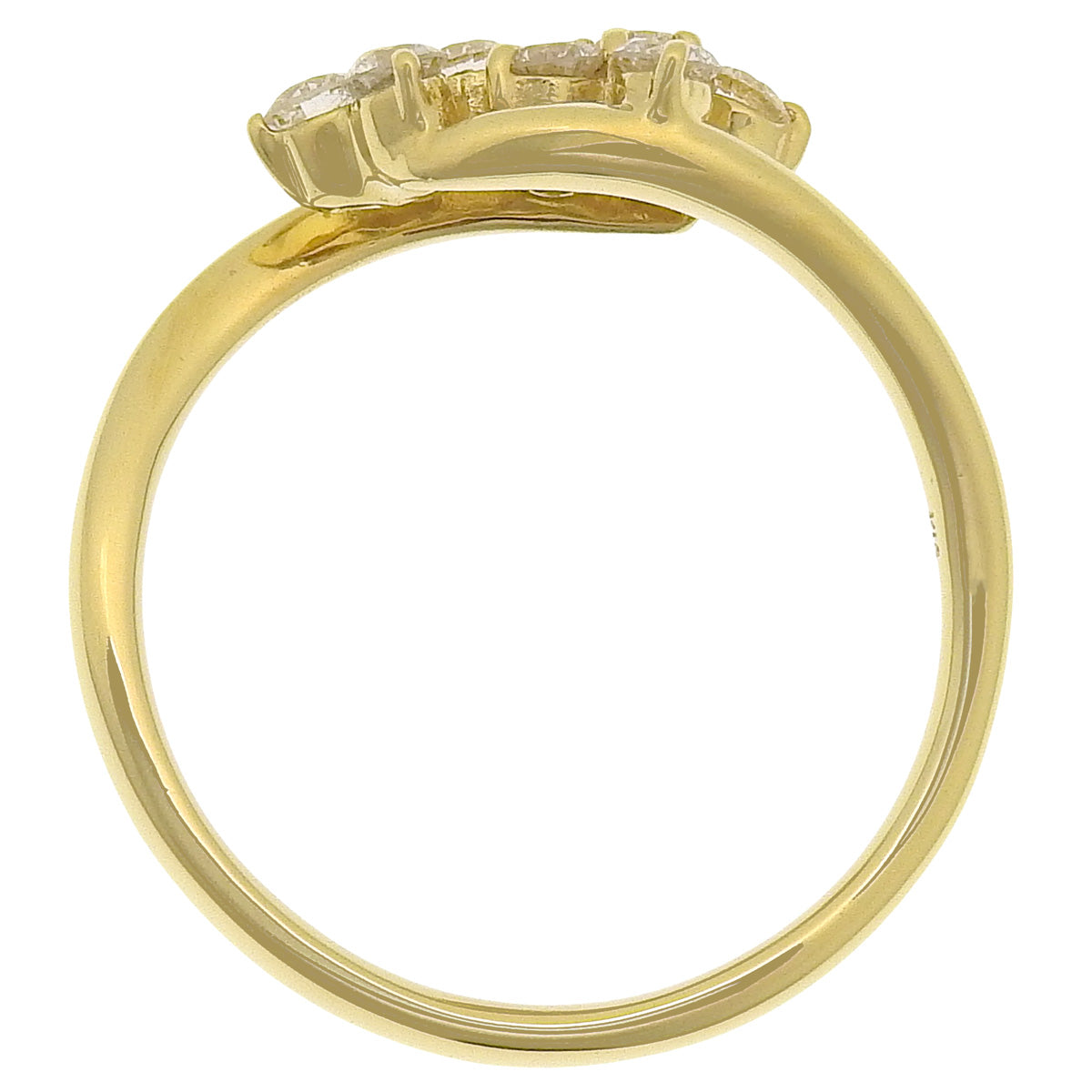 フラワーモチーフ ダイヤモンド リング ダイヤモンド D0.518 K18 イエローゴールド YG