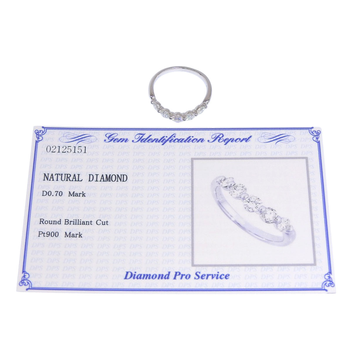 钻石戒指 D0.70 Pt900 铂金 5PD
