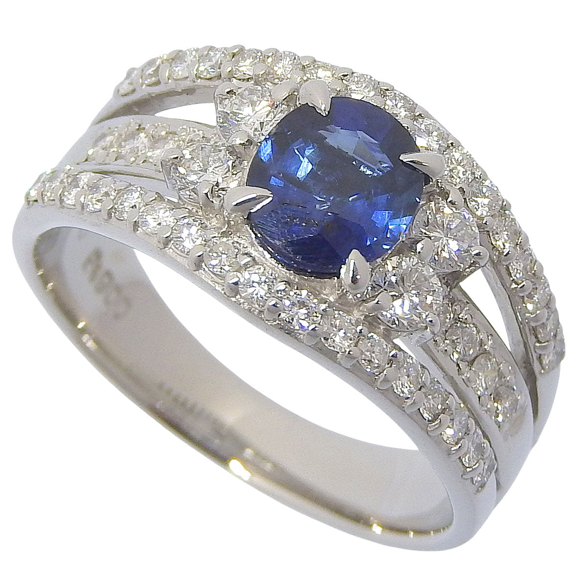 Sapphire and Diamond Ring, Sapphire 0.60ct, Diamond 0.61ct, Pt900 Platinum, Accessory, Jewelry