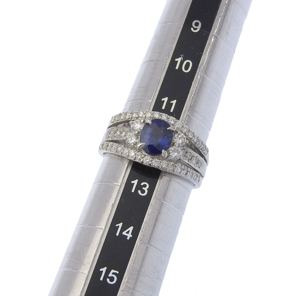 蓝宝石钻石戒指 S0.60/D0.61 Pt900铂金饰品珠宝