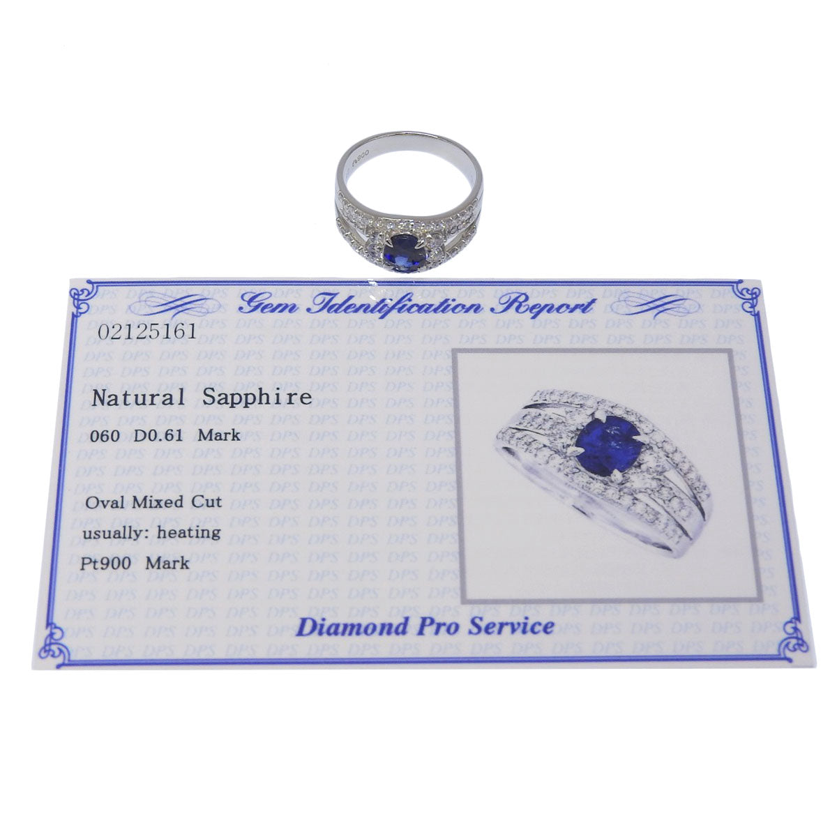 サファイア ダイヤモンド リング S0.60/D0.61 Pt900プラチナ アクセサリー ジュエリー