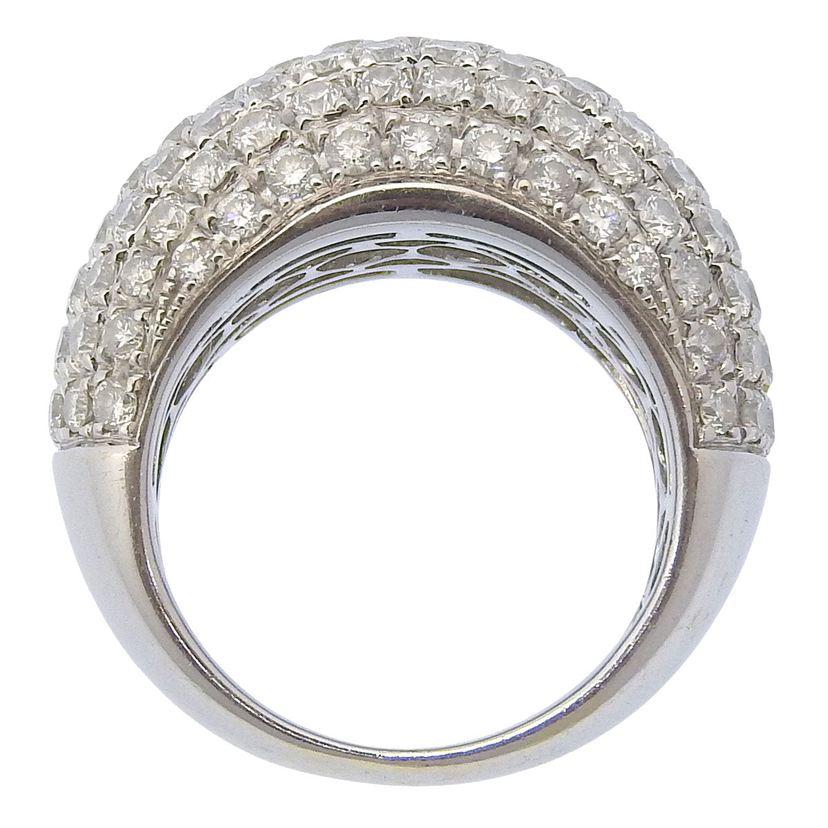 パヴェダイヤモンド リング D3.50 K18 ホワイトゴールド WG