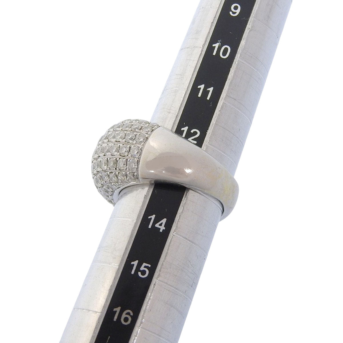 パヴェダイヤモンド リング D3.50 K18 ホワイトゴールド WG