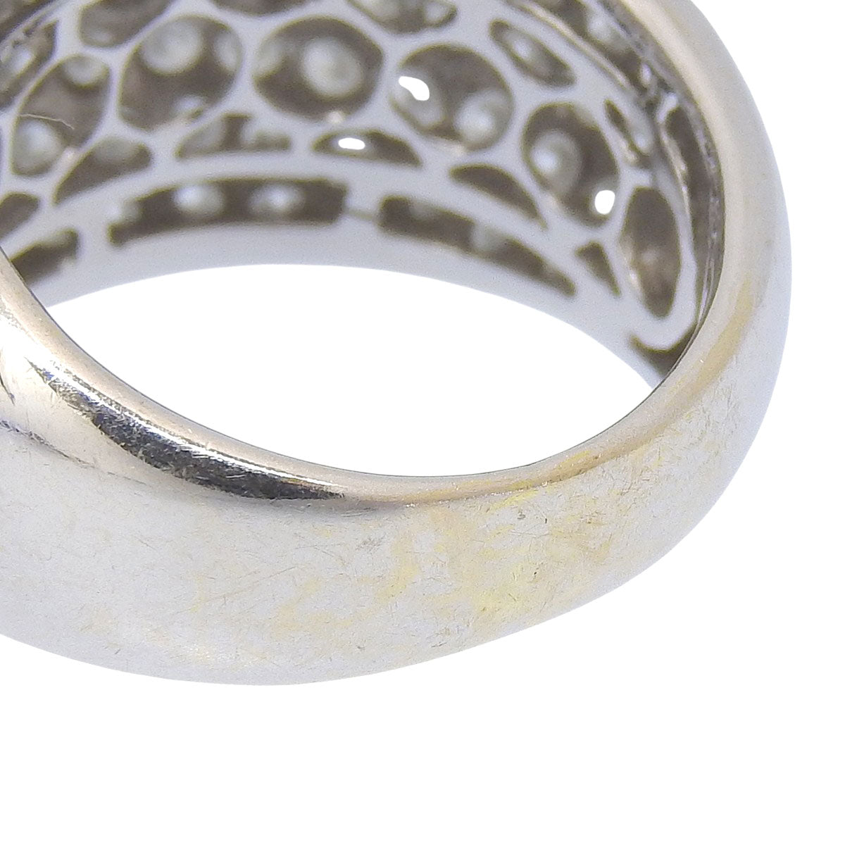 パヴェダイヤモンド リング D3.50 K18 ホワイトゴールド WG