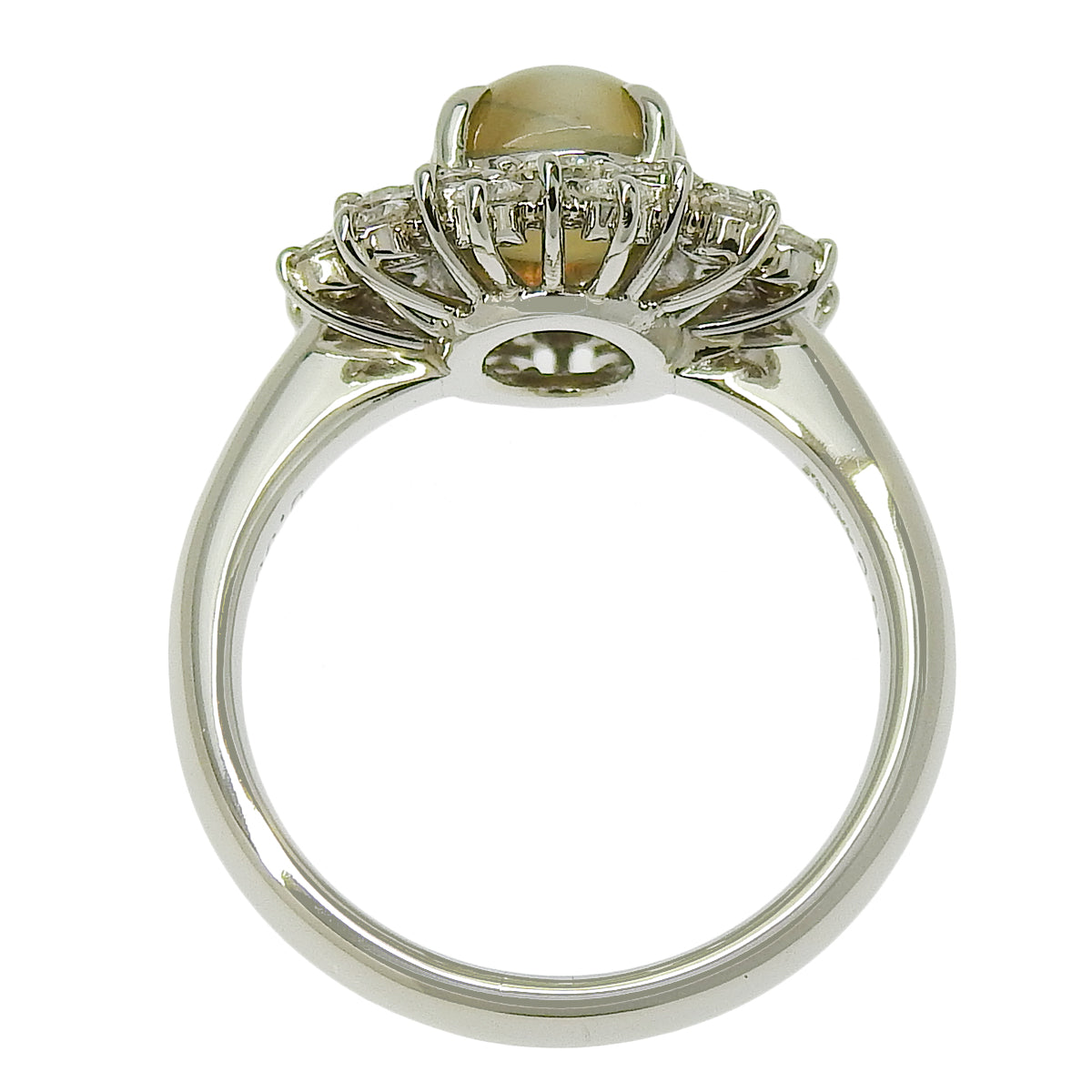 金绿猫眼钻石戒指 CE2.325/D0.98 Pt900 铂金