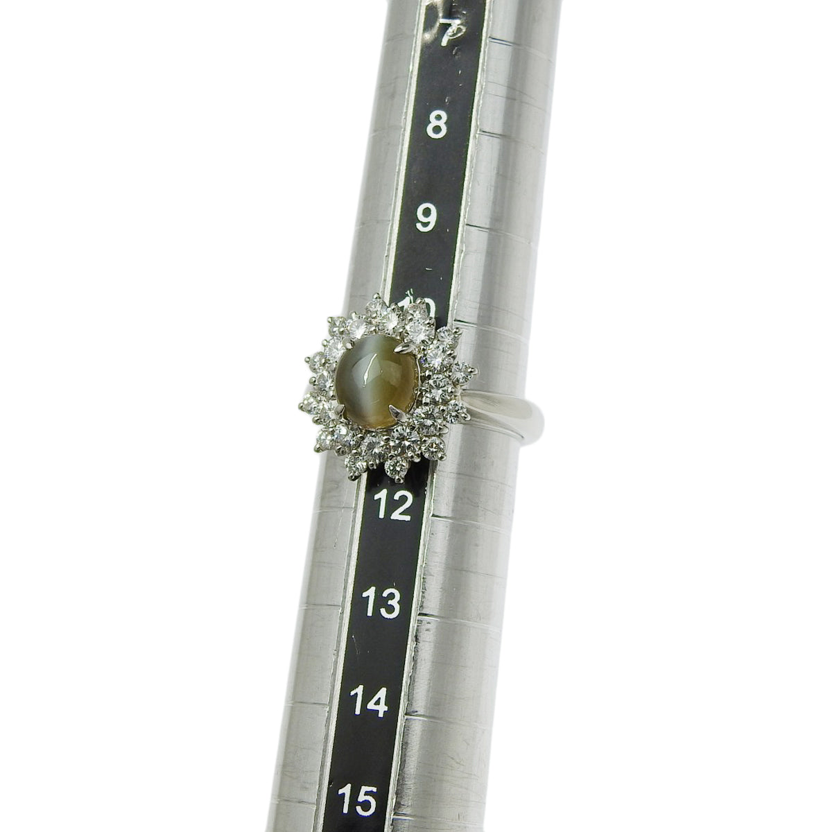 金绿猫眼钻石戒指 CE2.325/D0.98 Pt900 铂金