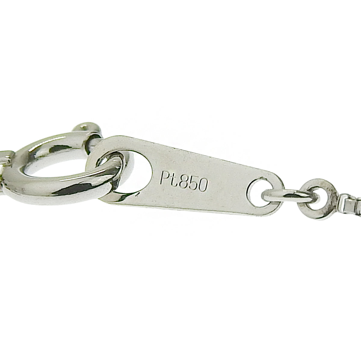 Diamond Square Cut Necklace, 0.73ct, 0.212ct, Pt850/Pt900 Platinum