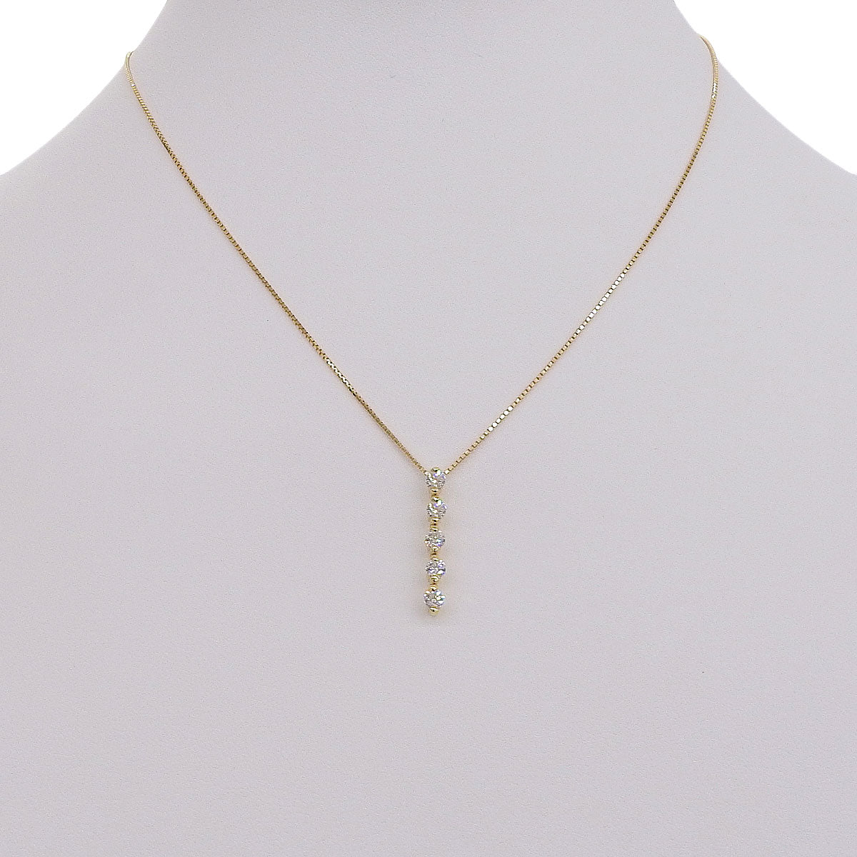 Diamond Necklace 0.50 Carat, 18K Yellow Gold