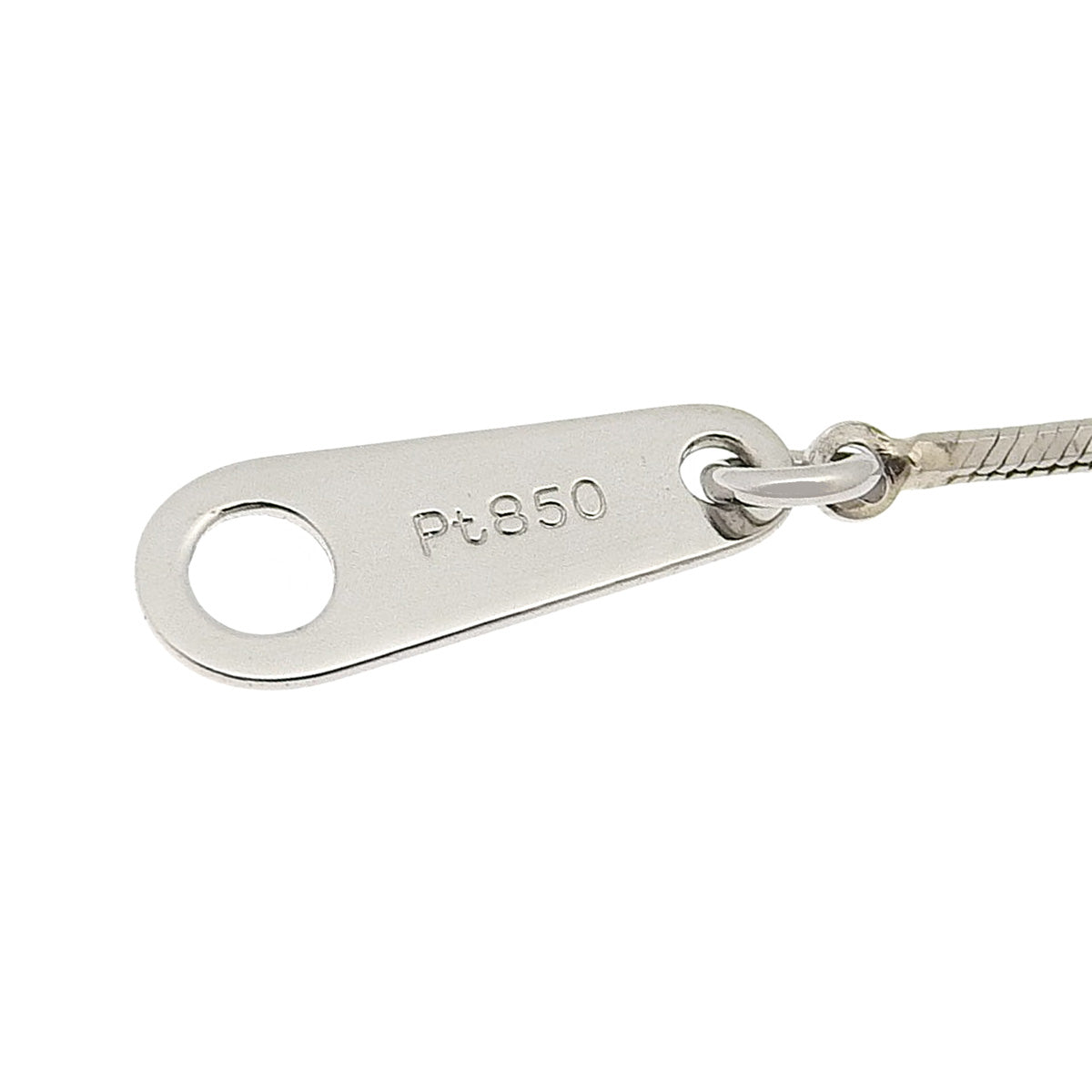 3-point diamond necklace, 2.018 grams, Pt900 platinum, Pt850 platinum