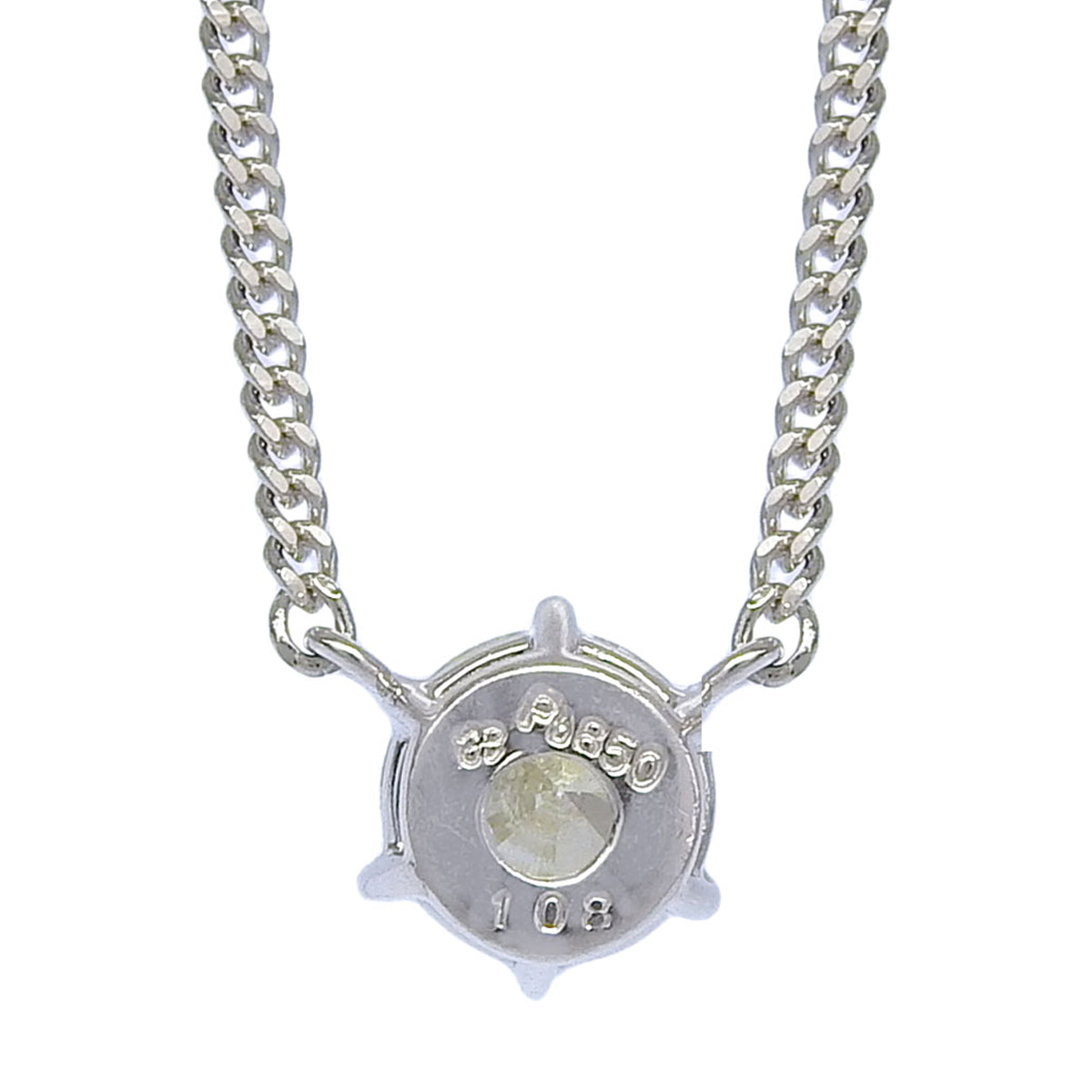 Diamond Necklace, 1.08 carats, Pt850 platinum, single-diamond (1PD)