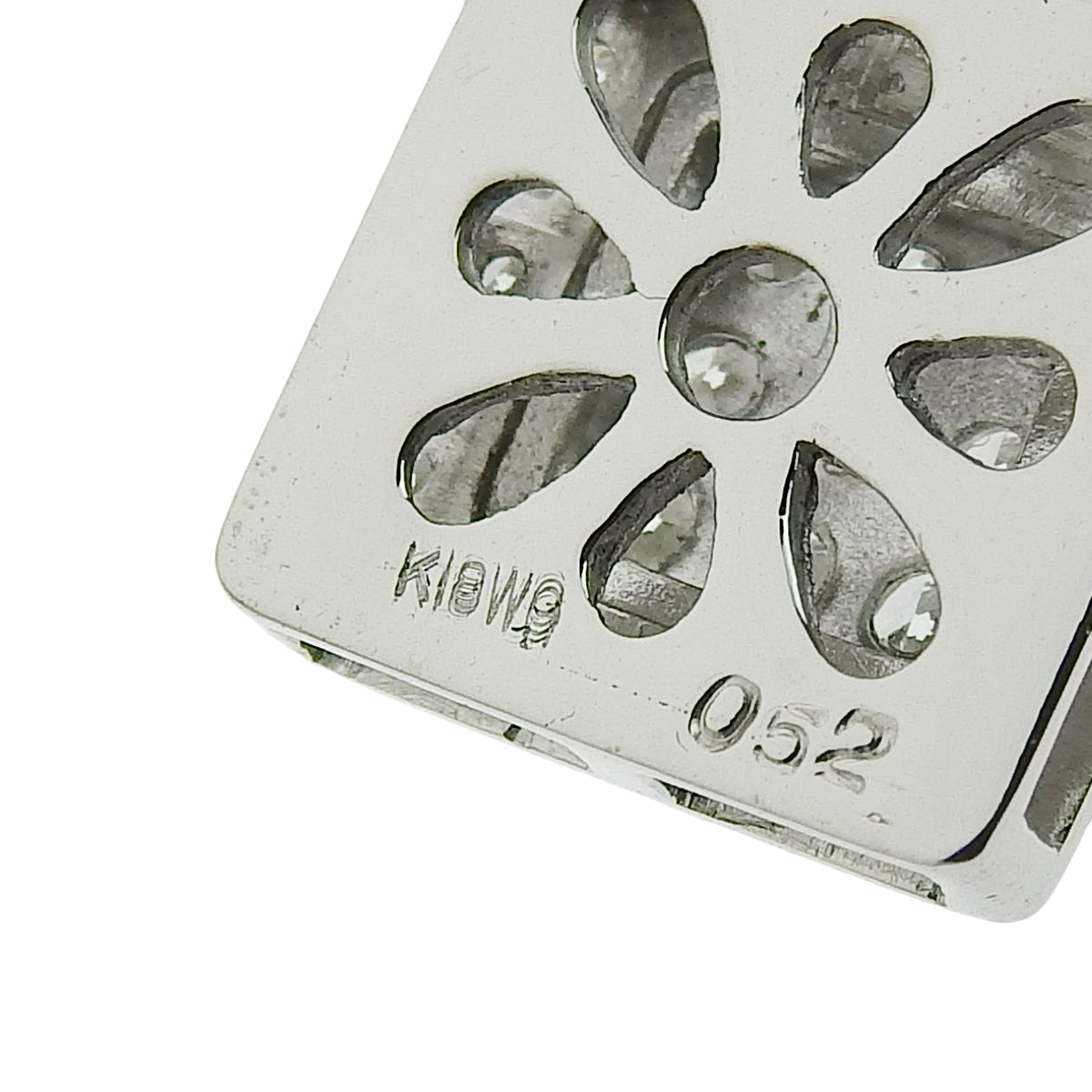 Square Diamond Necklace, 0.52 carats, White Gold (K18WG)