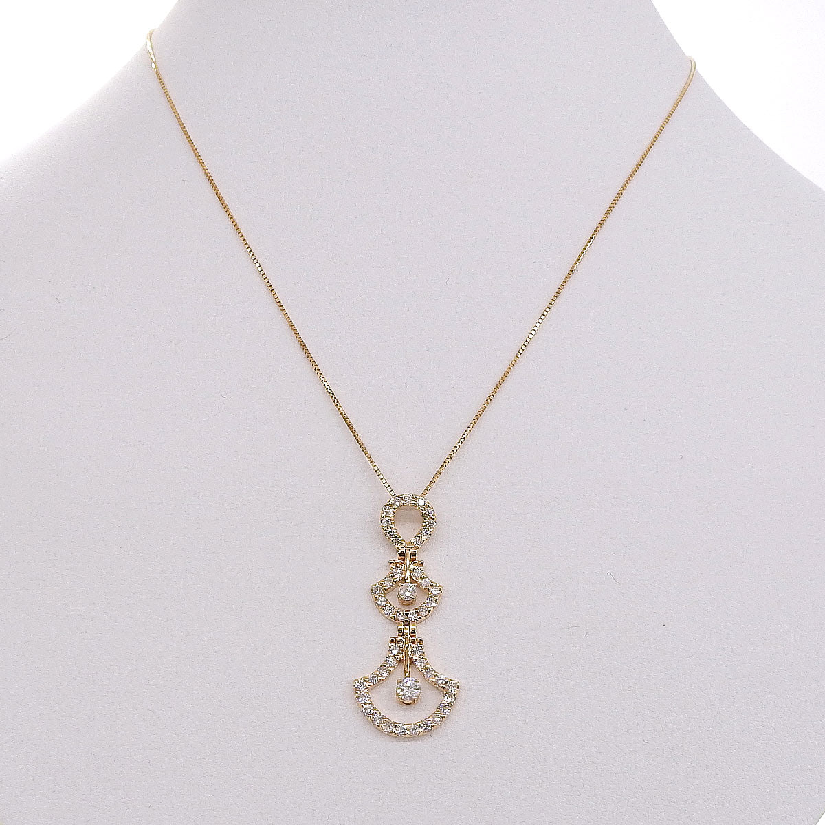 Diamond Necklace, 1.00 Carat, K18 Pink Gold, PG, Accessory, Jewelry