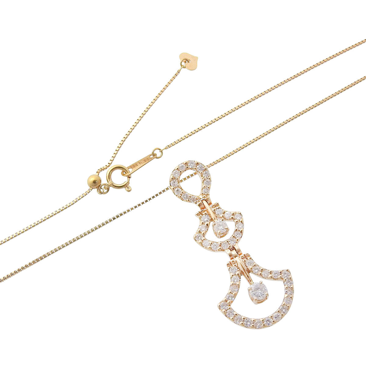 Diamond Necklace, 1.00 Carat, K18 Pink Gold, PG, Accessory, Jewelry