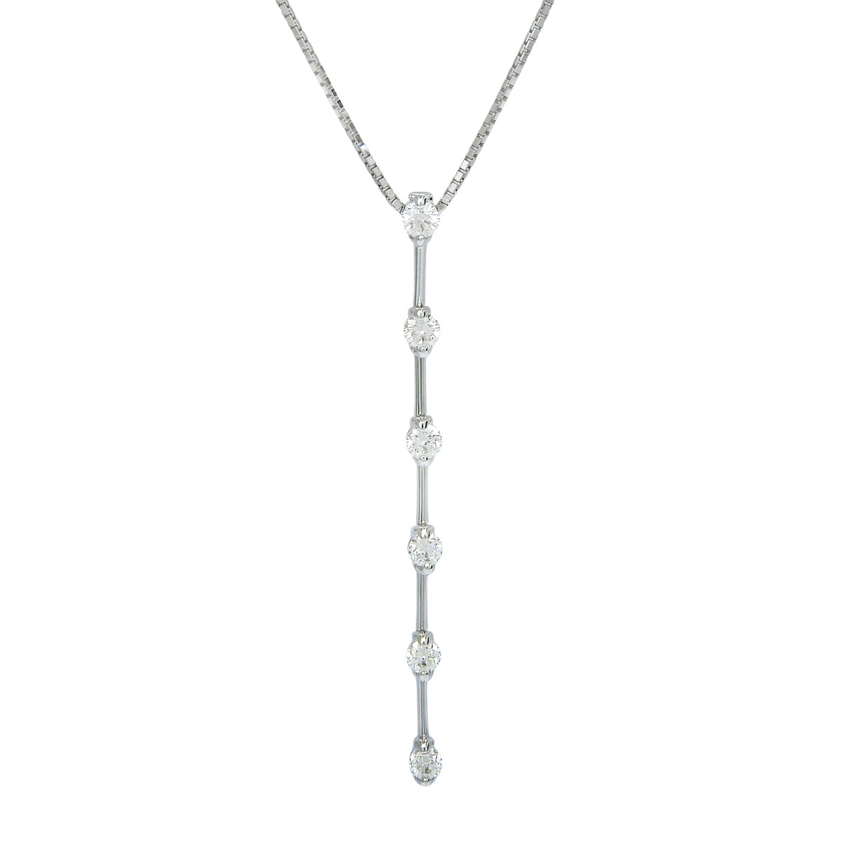 Diamond Necklace 0.50 Carat, 18K White Gold