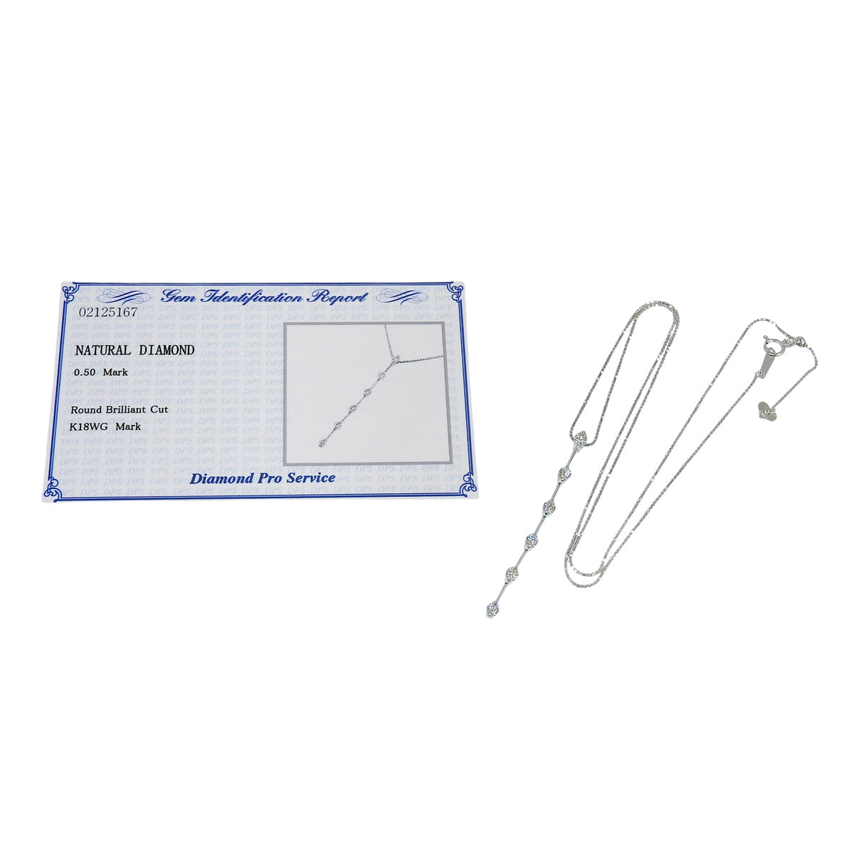 钻石项链 D0.50 K18 白金 WG