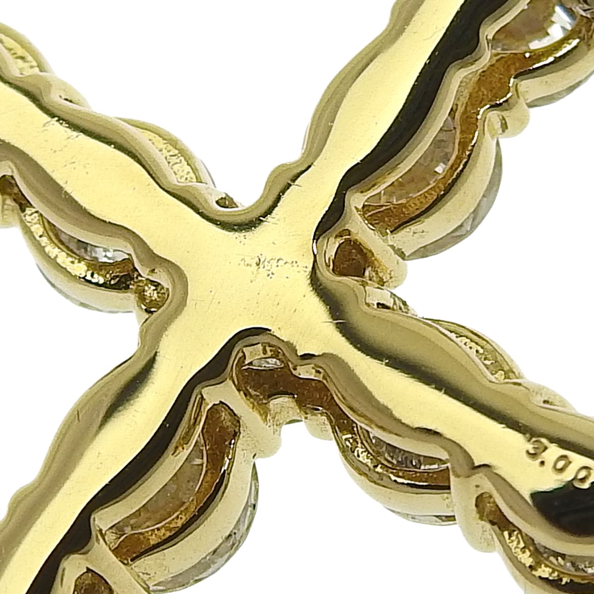 Cross Diamond Necklace, 3.00 carats, Yellow Gold (K18YG), White Gold (K18WG)