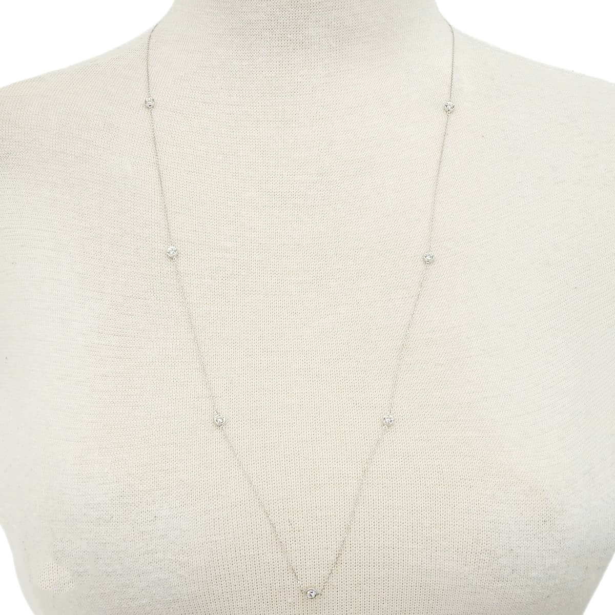 Diamond Long Necklace, 0.50 carats, White Gold (18K)